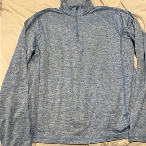 Stylish Blue Quarter-Zip Pullover